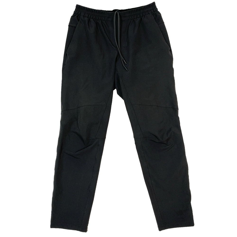 lululemon Track Pants Mens Large L Obsidian Gray Woven Tapered Zip Pocket